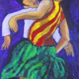 Richard Wynne: 'Tango', 2004 Other Painting, Dance. Artist Description: A couple are lost in thier rhythm of the tango. ...