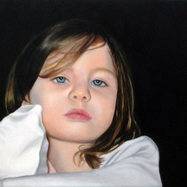 Edna Schonblum: 'Maria', 2014 Oil Painting, Portrait. 