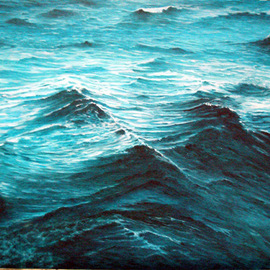 Edna Schonblum: 'crispy', 2007 Oil Painting, Seascape. Artist Description:   60. 0 ...