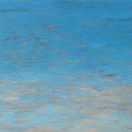 Edna Schonblum: 'transparencie 24', 2015 Oil Painting, Seascape. Artist Description:  sea transparencie sand  ...