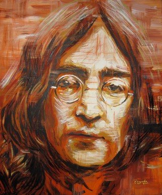 Artist: Erick Nogueda - Title: John Lennon Portrait One - Medium: Acrylic Painting - Year: 2012