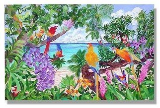 Eileen Seitz: 'Summers Song', 2004 Poster, Birds.  Inspired from the zest of energy and beauty found in the tropicswww.  eileenseitz.  com ...