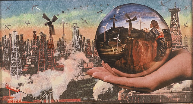 Artist Elena Mary Siff. 'Power' Artwork Image, Created in 2013, Original Collage. #art #artist