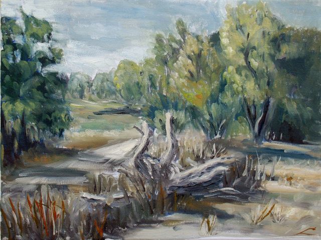Elena Sokolova  'Country Road ', created in 2015, Original Painting Oil.