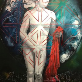Elham Azizi: 'untitled 004', 2018 Acrylic Painting, Mythology. Artist Description: Painting, Acrylicon Canvas...