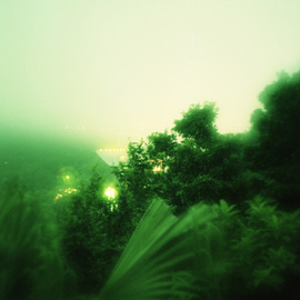 Andre Vesyelkin: 'lights beyond', 1999 Color Photograph, Abstract Landscape. Artist Description: This one of the series of experimental photos taken in Hong Kong, using multiple filters and long exposure. The aim of these photos was to achieve dream- like, hazy feel of images, where familiar objects are barely recognizable. The images were taken on film and they are what ...