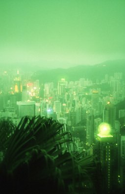 Andre Vesyelkin: 'valley of lights', 1999 Color Photograph, Abstract Landscape. This one of the series of experimental photos taken in Hong Kong, using multiple filters and long exposure. The aim of these photos was to achieve dream- like, hazy feel of images, where familiar objects are barely recognizable. The images were taken on film and they are what they appear - ...