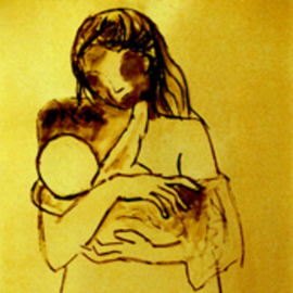 Mother And Baby Ochre, Ellen Spencer