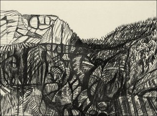 Niels Ellmoos: 'Ridgeline', 2007 Other Printmaking, Abstract Landscape.  A lyrical treatment of landscape ...