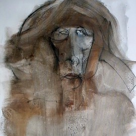Emilio Merlina: 'a warrior as friend', 2009 Charcoal Drawing, Inspirational. Artist Description:  charcoal on canvas ...