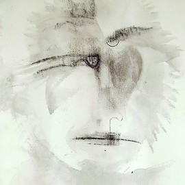 Emilio Merlina: 'becoming warrior', 2007 Charcoal Drawing, Inspirational. Artist Description:  charcoal on canvas ...
