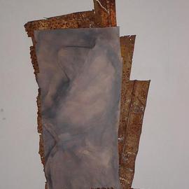 Emilio Merlina: 'before the battle 3', 2005 Mixed Media Sculpture, Inspirational. Artist Description: This is not a sculpture but a paint on a sort of rusty iron frame and i put it in here because i like to have all the rusty iron works together. ...