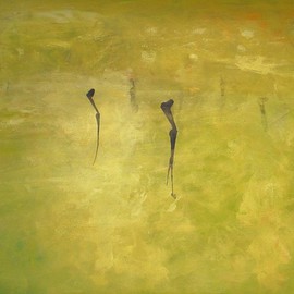 Emilio Merlina: 'desert company 08', 2008 Acrylic Painting, Inspirational. Artist Description:  acrylic on cardboard ...