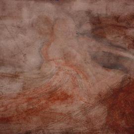 Emilio Merlina: 'fighting ghosts', 2005 Charcoal Drawing, Inspirational. Artist Description: red and black charcoal with water on paper....