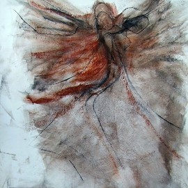 Emilio Merlina: 'fighting ghosts 07', 2007 Charcoal Drawing, Inspirational. Artist Description:  charcoal on canvas ...