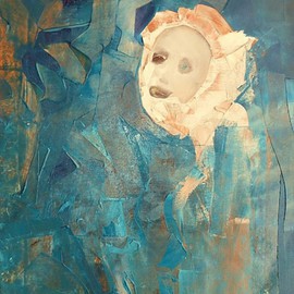 Emilio Merlina: 'into the deep blue', 2015 Oil Painting, Fantasy. Artist Description:     on canvas     ...