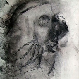Emilio Merlina: 'just in time to follow you', 2007 Charcoal Drawing, Inspirational. Artist Description:  charcoal on canvas ...