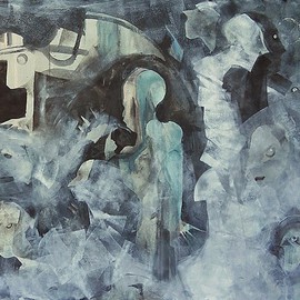 Emilio Merlina: 'labyrinth', 2012 Acrylic Painting, Fantasy. Artist Description:  acrylic on canvas ...