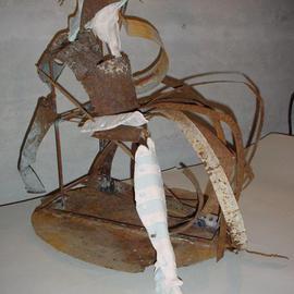 Emilio Merlina: 'lacuna', 2002 Mixed Media Sculpture, Inspirational. Artist Description: terracotta and rusty iron...