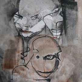 Emilio Merlina: 'my therapy I guess', 2011 Charcoal Drawing, Fantasy. Artist Description:  charcoal on canvas     ...