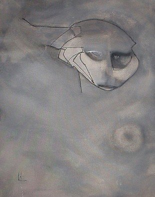 Emilio Merlina: 'nebula 010', 2010 Mixed Media, Representational.  charcoal and acrylic on canvas  ...