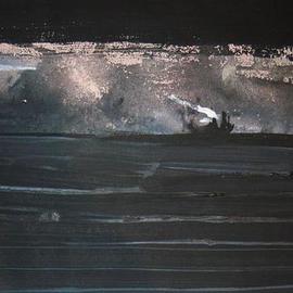 Emilio Merlina: 'on the black boat', 2013 Acrylic Painting, Fantasy. 