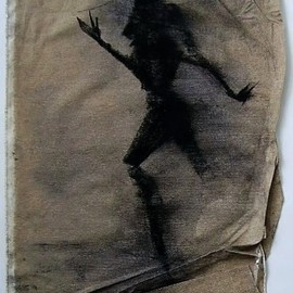 Emilio Merlina: 'on the other side of the canvas', 2008 Charcoal Drawing, Inspirational. Artist Description:  charcoal on. . . . . . . canvas ...