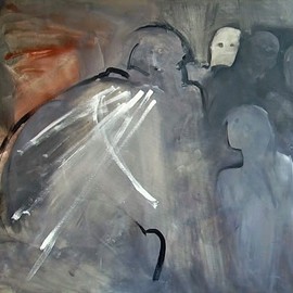 Emilio Merlina: 'promised land', 2006 Acrylic Painting, Inspirational. Artist Description:  acrylic and charcoal on canvas ...