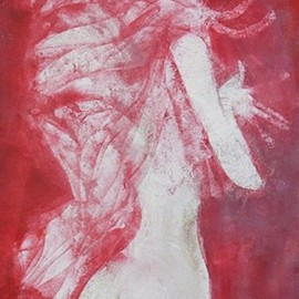 Emilio Merlina: 'red moon', 2015 Oil Painting, Fantasy. Artist Description:  on canvas ...