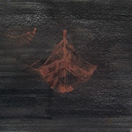 Emilio Merlina: 'sailing across the black sea of tears', 2007 Charcoal Drawing, Inspirational. Artist Description:  charchoal on cardboard ...