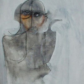 Emilio Merlina: 'simply a warrior', 2009 Mixed Media, Inspirational. Artist Description:  acrylic and charcoal on canvas ...