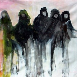 Emilio Merlina: 'somewhere not so far from here', 2006 Acrylic Painting, Inspirational. Artist Description: To all the mothers of all the wars....