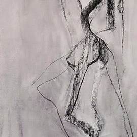 Emilio Merlina: 'still dancing with my soul 07', 2007 Charcoal Drawing, Inspirational. Artist Description:  charcoal on canvas ...