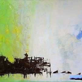 Emilio Merlina: 'stilts', 2015 Oil Painting, Fantasy. Artist Description:  on canvas ...