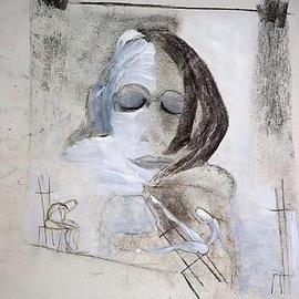 Emilio Merlina: 'tedium', 2006 Charcoal Drawing, Inspirational. Artist Description: charcoal and white acrylic on canvas...