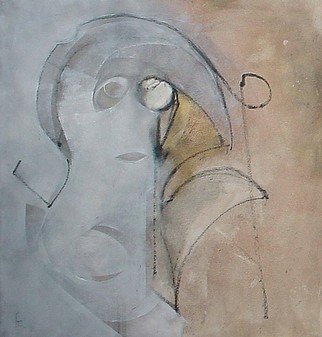 Emilio Merlina: 'tell me my future 010', 2010 Mixed Media, Representational.  acrylic charcoal oil on canvas      ...