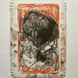 Emilio Merlina: 'the cardboard tray', 2016 Charcoal Drawing, Fantasy. Artist Description:     on cardboard           ...