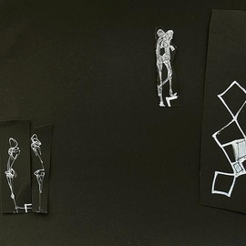 Emilio Merlina: 'the game', 2014 Collage, Fantasy. Artist Description:  cardboard ...