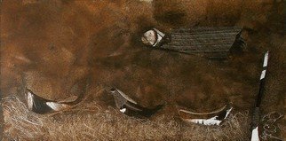 Emilio Merlina: 'the mooring', 2018 Oil Painting, Fantasy. on laminated panel...