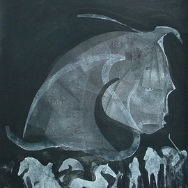 Emilio Merlina: 'the prayer before the battle', 2012 Acrylic Painting, Fantasy. Artist Description:  on canvas ...