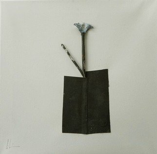 Emilio Merlina: 'the vase', 2016 Collage, Fantasy.   on 40x40 cm canvas               ...