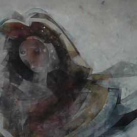 Emilio Merlina: 'the wind bride', 2009 Mixed Media, Inspirational. Artist Description:  acrylic charcoal oil on canvas ...