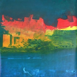 Emilio Merlina: 'watching my kingdom 011', 2011 Oil Painting, Fantasy. Artist Description:  oil on canvas ...