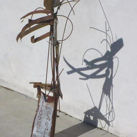 Emilio Merlina: 'welcome to paradise', 2003 Mixed Media Sculpture, Inspirational. Artist Description: rusty iron sculpture...