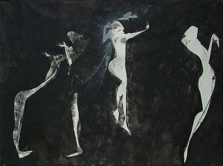 Emilio Merlina: 'would you like to dance with me 010', 2010 Mixed Media, Representational.  acrylic and charcoal on canvas  ...