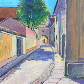 Enkhbaatar Tudev: 'Arch at Kazimiero street ', 2012 Oil Painting, Landscape. Artist Description:                             painting from art project