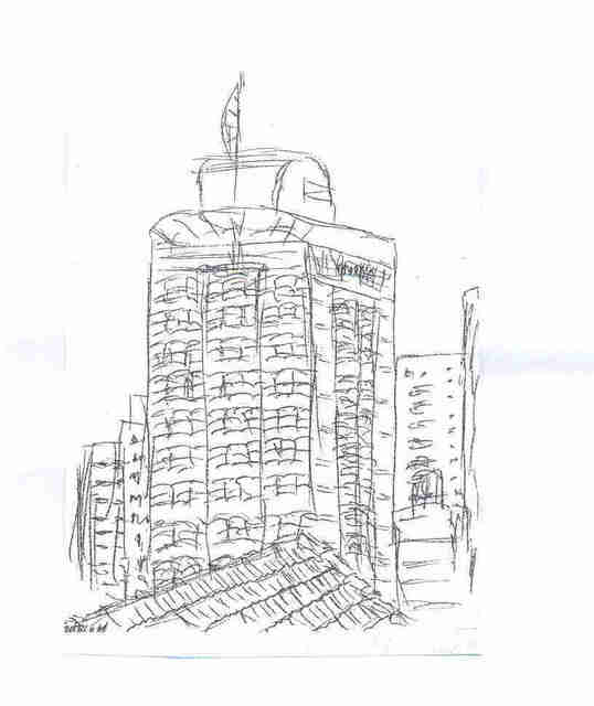 Maria Teresa Fernandes  'The Capital I See By Ebf', created in 2006, Original Drawing Pencil.