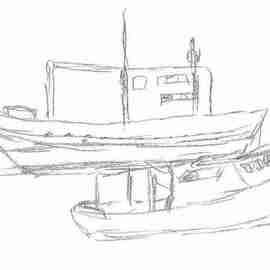 Maria Teresa Fernandes: 'boats by ebf', 2005 Other Drawing, Boating. 
