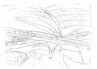 Maria Teresa Fernandes: 'metal roof at CCSP by ebf', 2005 Other Drawing, Architecture. 