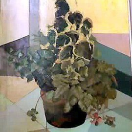 Maria Teresa Fernandes: 'spread greens', 1974 Oil Painting, Fashion. Artist Description: place each petal in its plan, shade and hues...